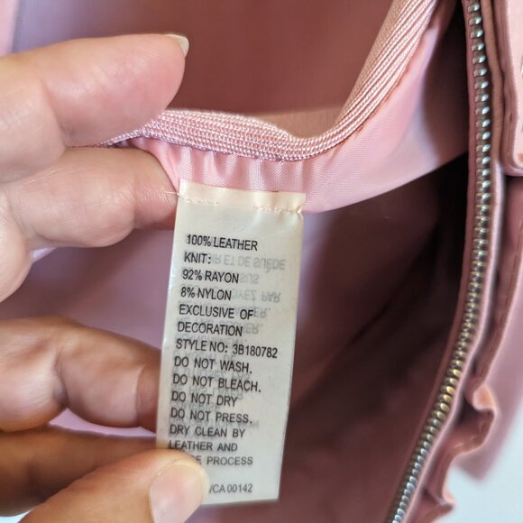 Pearl Pink STUDDED LEATHER & Knit Jacket! | M | Nygard | EUC - Picture 9 of 9